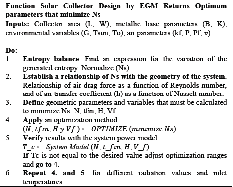 Entropy generation analysis for the design of a flat plate solar ...