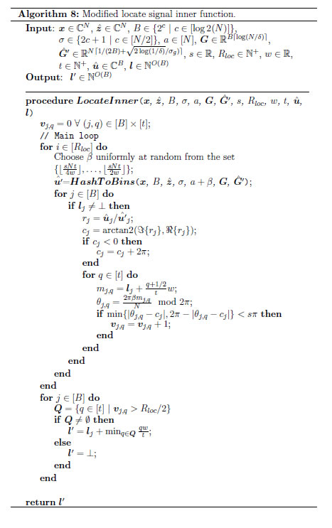 Efficient Software Implementation Of The Nearly Optimal Sparse Fast Fourier Transform For The Noisy Case